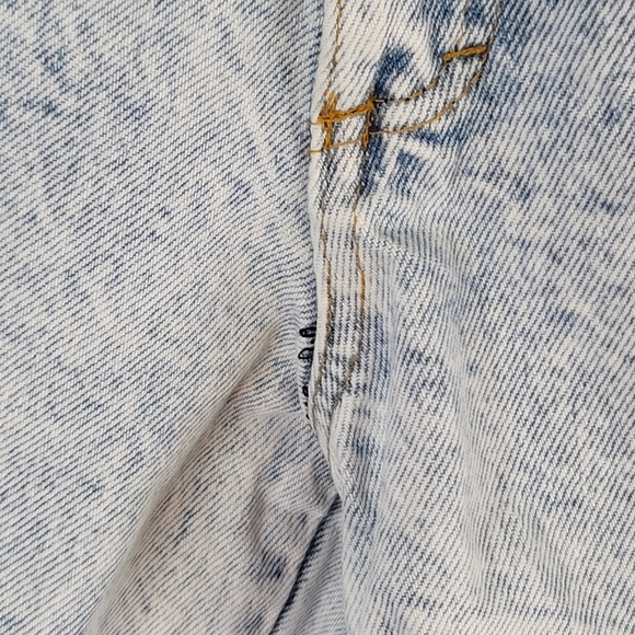 Paris Sport Club Vintage Acid Washed Cut Off Jean Shorts 80's Women's Size 5 - Picture 5 of 14